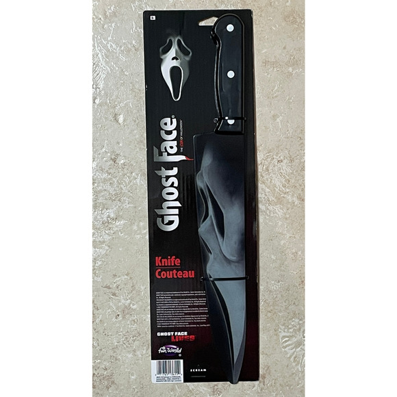 SCREAM GHOST FACE MOVIE CHEF BUTCHER KNIFE HORROR COSTUME PROP ACCESSORY NEW - Picture 1 of 3